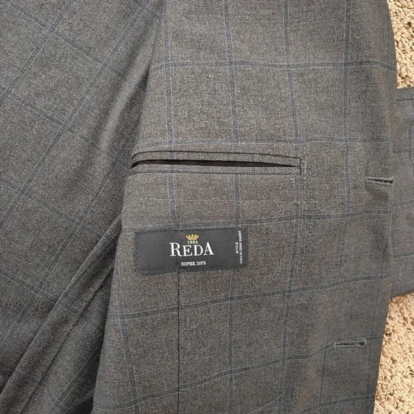 Boggi Blazer Men's 46R Gray Plaid Slim Fit‎ Italian Wool Windowpane